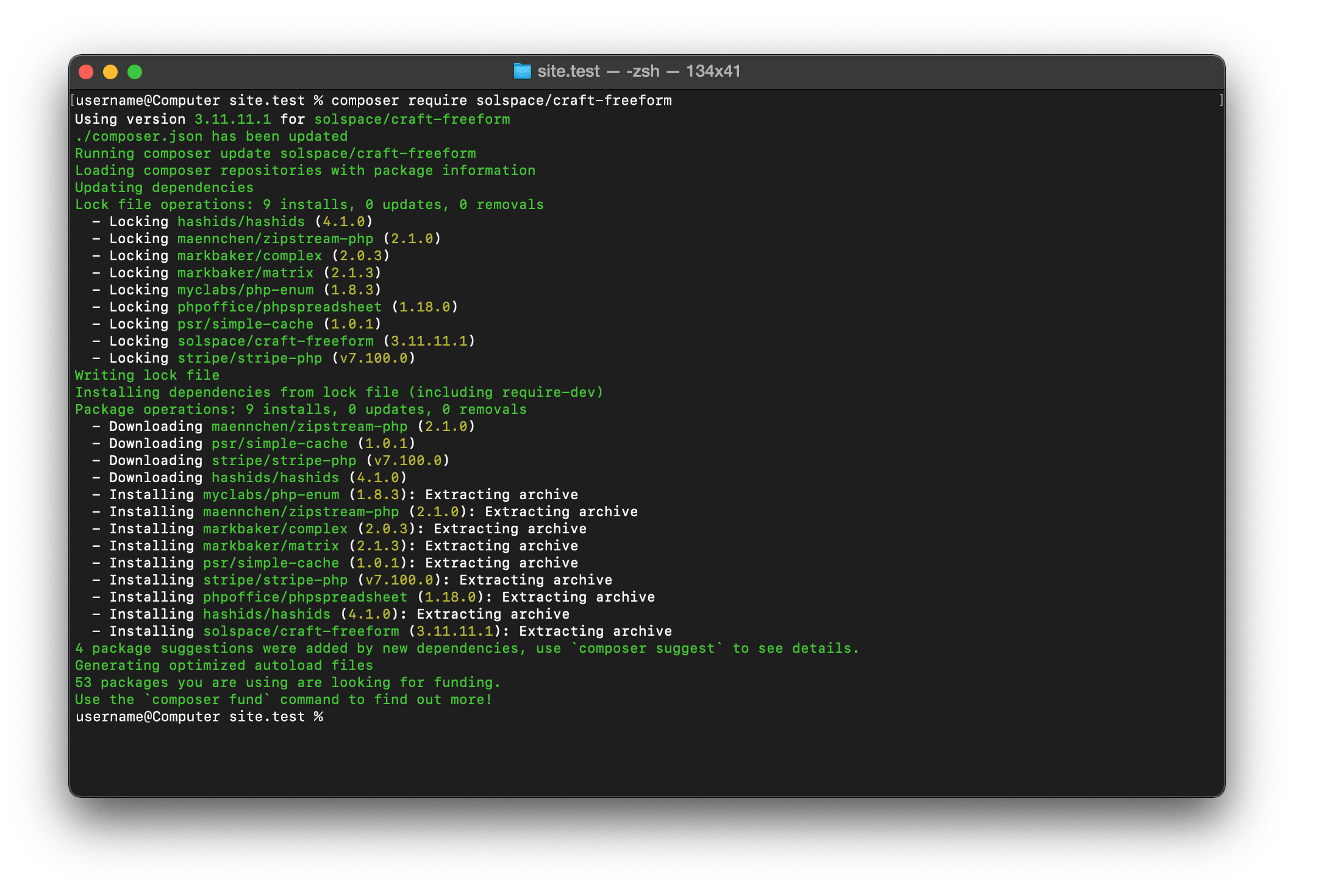 Terminal - Install Calendar