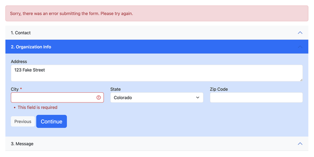 Multipage All Fields Example 1