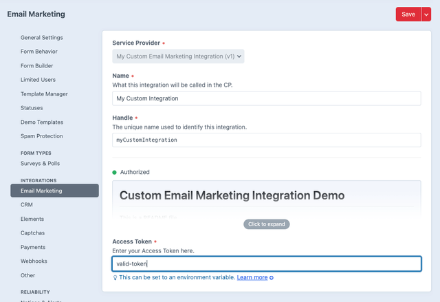 Custom Email Marketing integration 3