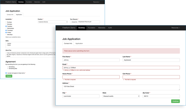 Demo templates