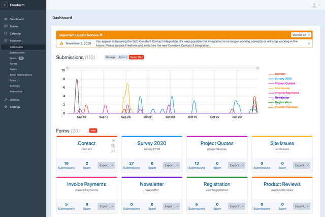 Freeform Dashboard