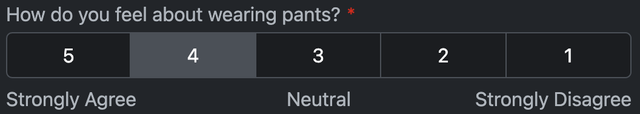 Opinion scale field type