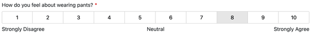 Opinion scale field type